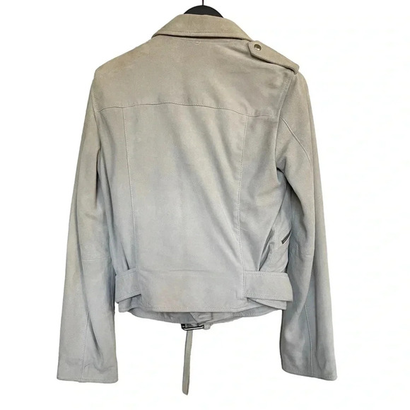 ALLSAINTS Plait Balfern Goat Leather Zip Up Biker Moto Jacket Size 2 - Picture 8 of 16